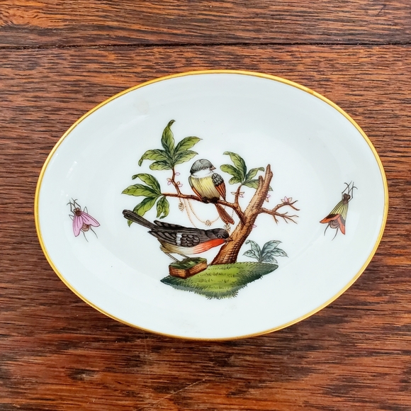 *SOLD* Herend Rothschild Bird Shell & Ring Dish - Picture 11 of 11